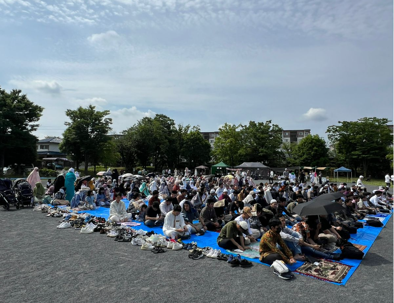 700 Muslim Salat Id di Kayaba Park, Yokohama